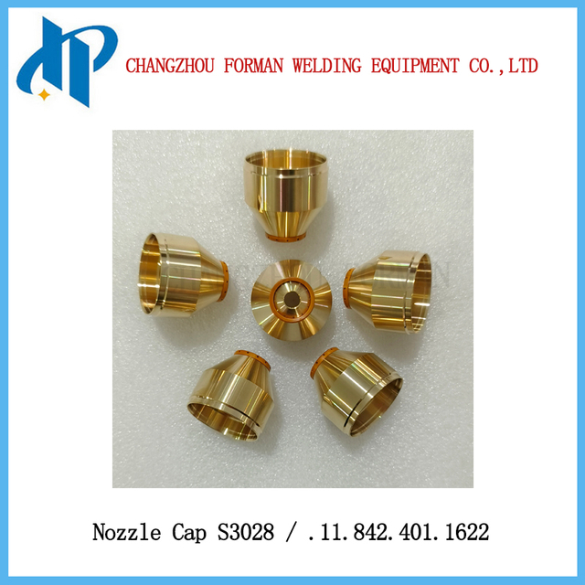 Kjellberg 플라즈마 절단 토치 소모품용 노즐 캡 S3028 고정 캡 .11.842.401.1622 