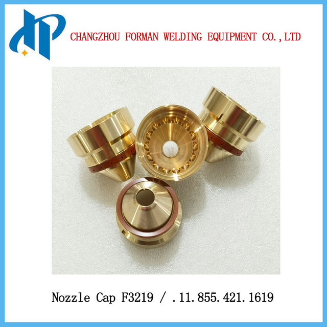 Kjellberg 플라즈마 절단 토치 소모품 300-400A용 F3219 노즐 캡 .11.855.421.1619