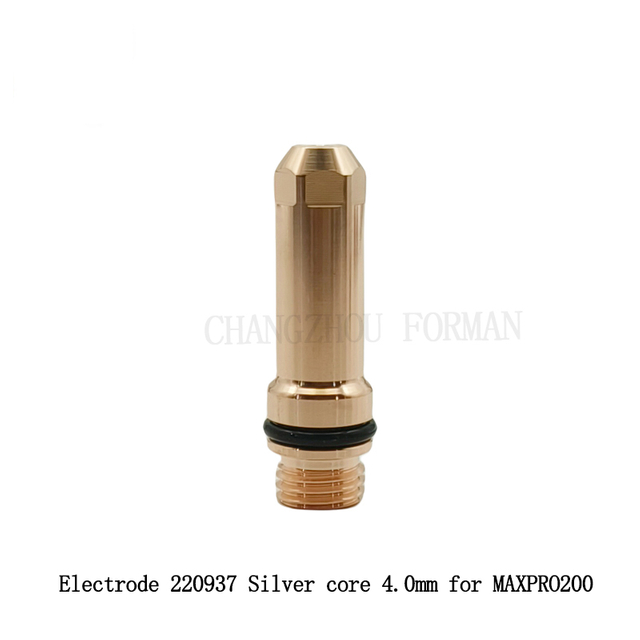 Hypertherm Maxpro 200 플라즈마 절단 토치 소모품 200A용 전극 220937 실버 코어 4.0mm