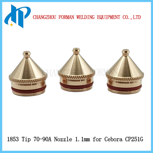 Đầu phun 1853 d&agrave;nh cho vật tư mỏ cắt plasma Cbora Cp251G 70-90A &Oslash; 1.1mm
