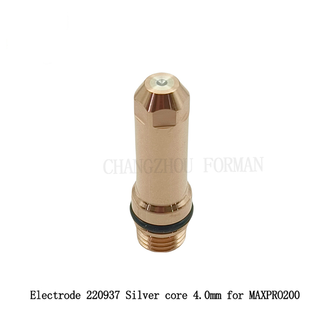 Hypertherm Maxpro 200 플라즈마 절단 토치 소모품 200A용 전극 220937 실버 코어 4.0mm