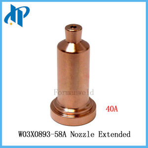 W03X0893-58A فوهة البلازما ممتدة 40A طرف مناسب لشعلة لينكولن الكهربائية LC105 / LC105m